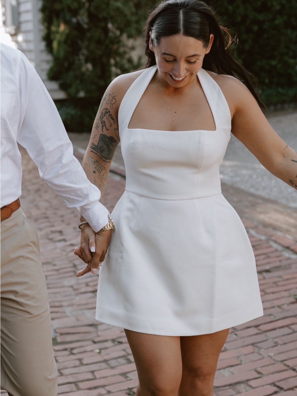 Structured Halter Mini Dress - Odd Muse